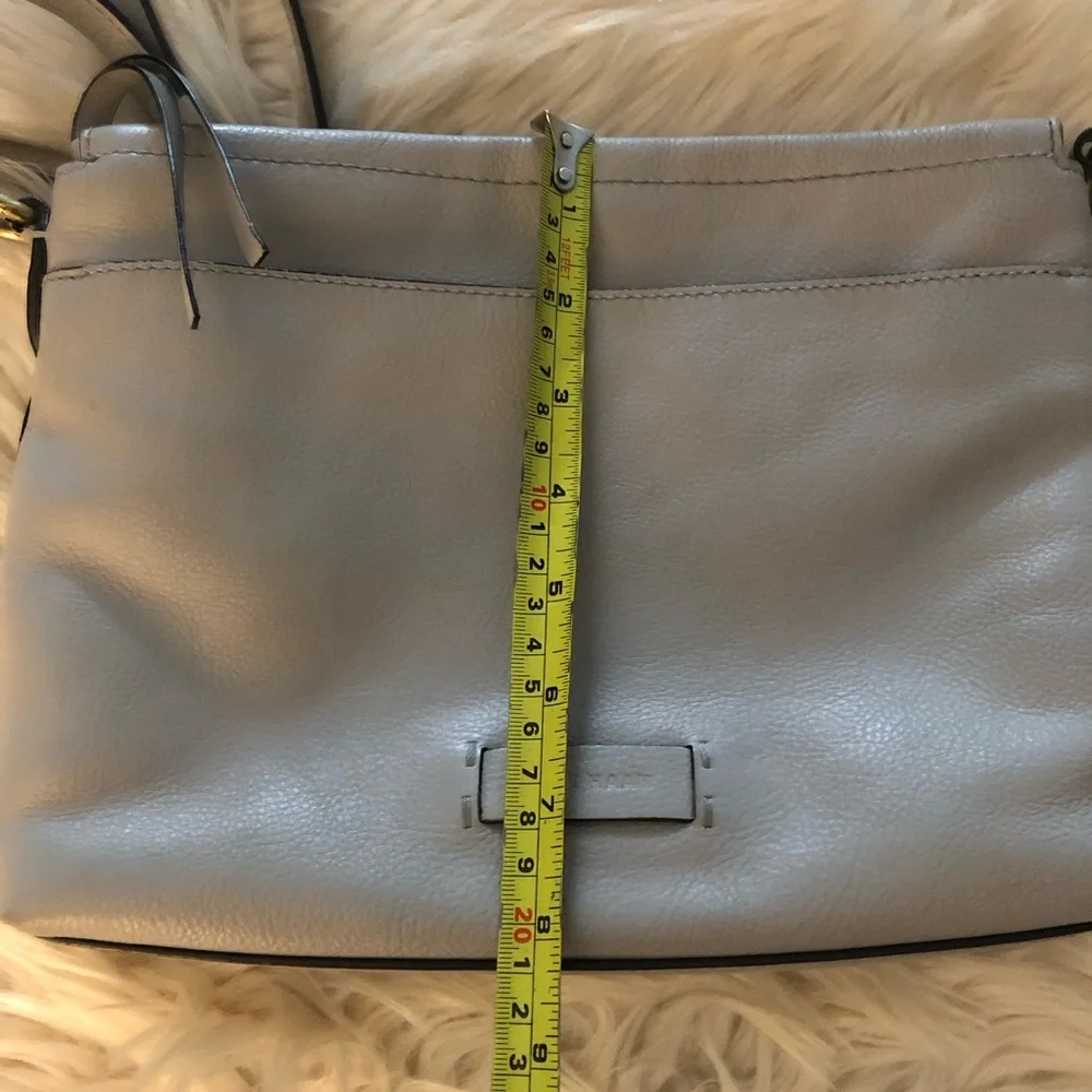 Cole Haan gray leather crossbody handbag purse